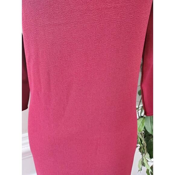 Boohoo Women Burgundy Polyester Round Neck Long Sleeve Long Maxi Dress Size 8 - Picture 3 of 11